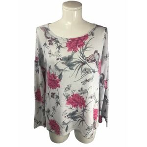 Victoria's Secret Floral 3/4 Sleeve Shirt - Small